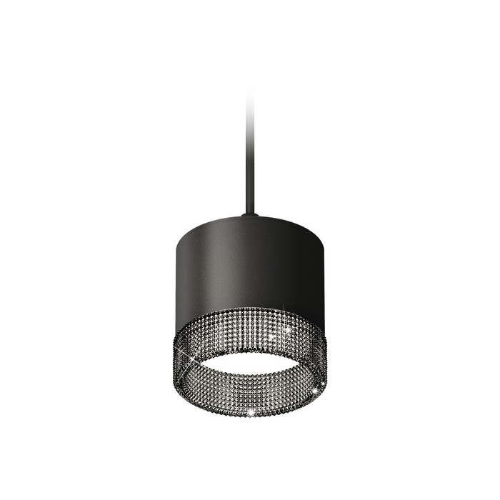 Светильник подвесной с композитным хрусталём Ambrella light, XP8111041, GX53 LED 12 Вт, цвет чёрный песок, тонированный