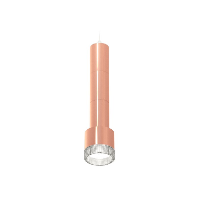 Светильник подвесной с композитным хрусталём Ambrella light, XP8122005, GX53 LED 12 Вт, цвет золото розовое, прозрачный