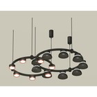 Светильник подвесной с акрилом Ambrella light, XR92091100, GX53 LED 12 Вт, цвет чёрный песок, золото розовое, белый матовый - фото 4305325