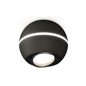 Светильник поворотный Ambrella light, XS1102020, MR16 GU5.3 LED 3W, 4200K, цвет чёрный песок, чёрный