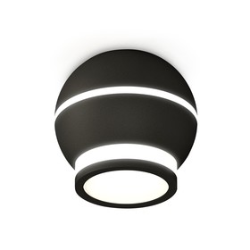 Светильник накладной с акрилом Ambrella light, XS1102040, MR16 GU5.3 LED 3W, 4200K, цвет чёрный песок, белый матовый