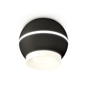 Светильник накладной с акрилом Ambrella light, XS1102041, MR16 GU5.3 LED 3W, 4200K, цвет чёрный песок, белый матовый