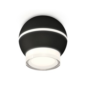 Светильник накладной Ambrella light, XS1102042, MR16 GU5.3 LED 3W, 4200K, цвет чёрный песок, белый матовый, прозрачный