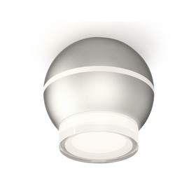 Светильник накладной Ambrella light, XS1103031, MR16 GU5.3 LED 3W, 4200K, цвет серебро песок, белый матовый, прозрачный