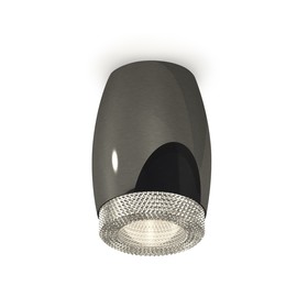 Светильник накладной с композитным хрусталём Ambrella light, XS1123010, MR16 GU5.3 LED 10 Вт, цвет чёрный хром, прозрачный