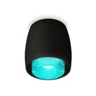 Светильник накладной с композитным хрусталём Ambrella light, XS1142023, MR16 GU5.3 LED 10 Вт, цвет чёрный песок, голубой - фото 307203775