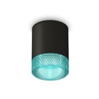 Светильник накладной Ambrella light, XS6302043, MR16 GU5.3 LED 10 Вт, цвет чёрный песок, голубой - фото 291848312