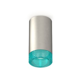 Светильник накладной Ambrella light, XS6324021, MR16 GU5.3 LED 10 Вт, цвет серебро песок, голубой