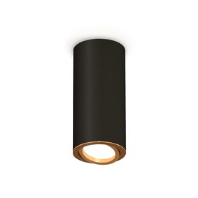 Светильник накладной Ambrella light, XS7443004, MR16 GU5.3, GU10 LED 10 Вт, цвет чёрный песок, золото жёлтое
