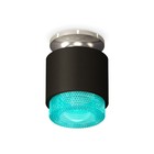 Светильник накладной с композитным хрусталём Ambrella light, XS7511082, MR16 GU5.3 LED 10 Вт, цвет чёрный песок, серебро, голубой 10193191 - фото 311909834