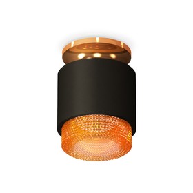 Светильник накладной с композитным хрусталём Ambrella light, XS7511122, MR16 GU5.3 LED 10 Вт, цвет чёрный песок, золото жёлтое, кофе