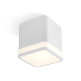 Светильник накладной с акрилом Ambrella light, XS7805030, MR16 GU5.3, GU10 LED 10 Вт, цвет белый песок, белый матовый