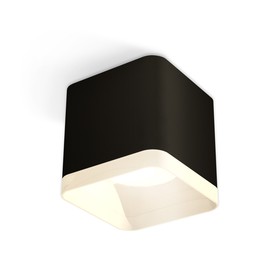 Светильник накладной с акрилом Ambrella light, XS7806040, MR16 GU5.3, GU10 LED 10 Вт, цвет чёрный песок, белый матовый