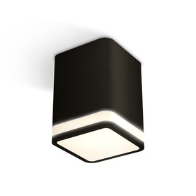 Светильник накладной с акрилом Ambrella light, XS7813020, MR16 GU5.3, GU10 LED 10 Вт, цвет чёрный песок, белый матовый