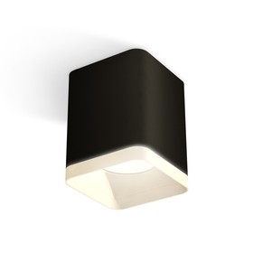 Светильник накладной с акрилом Ambrella light, XS7813021, MR16 GU5.3, GU10 LED 10 Вт, цвет чёрный песок, белый матовый