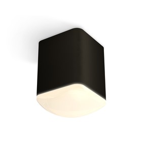 Светильник накладной с акрилом Ambrella light, XS7813022, MR16 GU5.3, GU10 LED 10 Вт, цвет чёрный песок, белый матовый