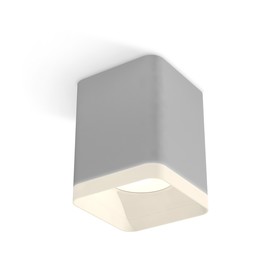 Светильник накладной с акрилом Ambrella light, XS7814010, MR16 GU5.3, GU10 LED 10 Вт, цвет серый песок, белый матовый
