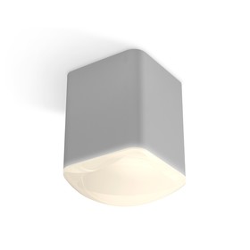 Светильник накладной с акрилом Ambrella light, XS7814011, MR16 GU5.3, GU10 LED 10 Вт, цвет серый песок, белый матовый