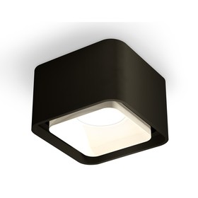 Светильник накладной с акрилом Ambrella light, XS7833021, MR16 GU5.3, GU10 LED 10 Вт, цвет чёрный песок, белый матовый