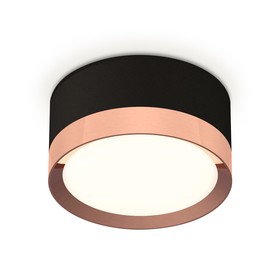Светильник накладной Ambrella light, XS8102005, GX53 LED 12 Вт, цвет чёрный песок, золото розовое