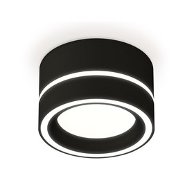 Светильник накладной с акрилом Ambrella light, XS8102018, GX53 LED 12 Вт, цвет чёрный песок, белый матовый
