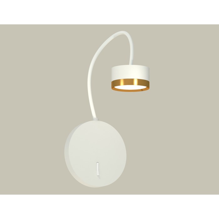 Светильник настенный с выключателем Ambrella light, XB9595152, GX53 LED 12 Вт, цвет белый песок, золото жёлтое