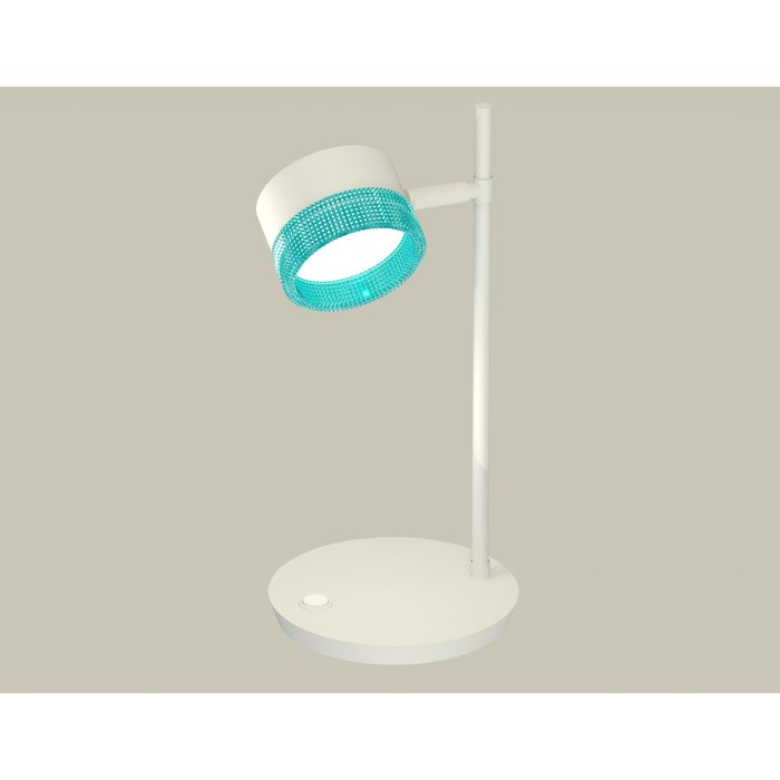 Светильник поворотный настольный с композитным хрусталём Ambrella light, XB9801251, GX53 LED 12 Вт, цвет белый песок, голубой