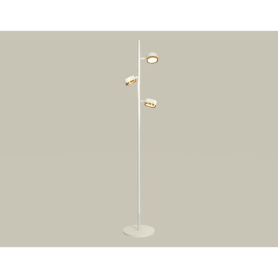 Светильник напольный поворотный Ambrella light, XB9812152, GX53 LED 12 Вт, цвет белый песок, золото жёлтое