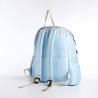 Рюкзак школьный на молнии, цвет голубой - фото 11036381