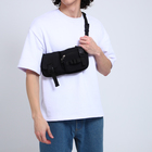 Сумка поясная на молнии, 23×5.5×16 см, чёрная - Фото 8