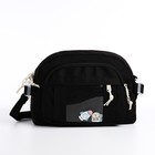 Сумка молодёжная на молнии, цвет чёрный - Фото 2