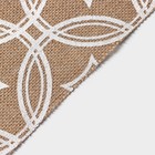 Салфетки сервировочные на стол Доляна «Капия», 4 шт., 40×30 см, бежевые с белым узором - Фото 4