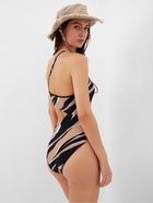 Купальник женский слитный с вырезом на животе MIST, размер 40 (XS), бежевый - Фото 2