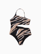 Купальник женский слитный с вырезом на животе MIST, размер 40 (XS), бежевый - Фото 5