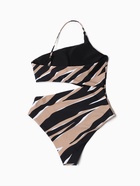 Купальник женский слитный с вырезом на животе MIST, размер 42 (S), бежевый - Фото 9