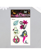 Переводные тату цветные «Любовь русалки», временные татуировки светящиеся, 14.3×7.5 см - Фото 5