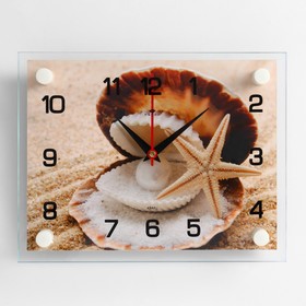 Часы-картина настенные, серия: Море, "Ракушка", 20х26  см