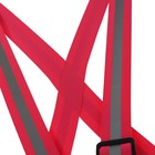 Светоотражающий ремень TORSO, с лямками, регулируемый размер, красный - Фото 4