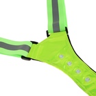 Жилет сигнальный TORSO, с регулируемым размером, салатовый, LED сигнал, 4 режима - Фото 8