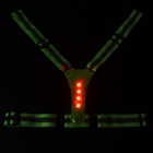 Жилет сигнальный TORSO, с регулируемым размером, салатовый, LED сигнал, 4 режима 9891639 - фото 16207742