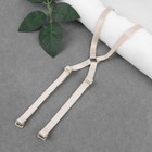 Бретели текстильные, крестообразные, 1 см, цвет бежевый (комплект 2 шт) - фото 23215674