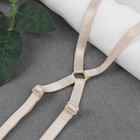 Бретели текстильные, крестообразные, 1 см, цвет бежевый (комплект 2 шт) - фото 23215678