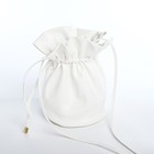 Сумка-кисет на затяжке, цвет белый - фото 23215687