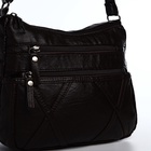 Сумка женская кросс-боди на молнии, 25×11×19 см, тёмно-коричневая - Фото 5