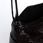 Сумка женская кросс-боди на молнии, 25×11×19 см, тёмно-коричневая - Фото 6