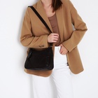 Сумка женская кросс-боди на молнии, 25×11×19 см, тёмно-коричневая - Фото 7