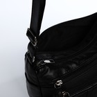 Сумка женская кросс-боди на молнии, 25×11×19 см, чёрная - Фото 5