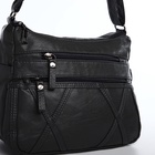 Сумка женская кросс-боди на молнии, 25×11×19 см, тёмно-серая - Фото 5