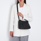 Сумка женская кросс-боди на молнии, 25×11×19 см, тёмно-серая - Фото 7