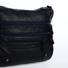 Сумка женская кросс-боди на молнии, 26×11×21 см, чёрная - Фото 5